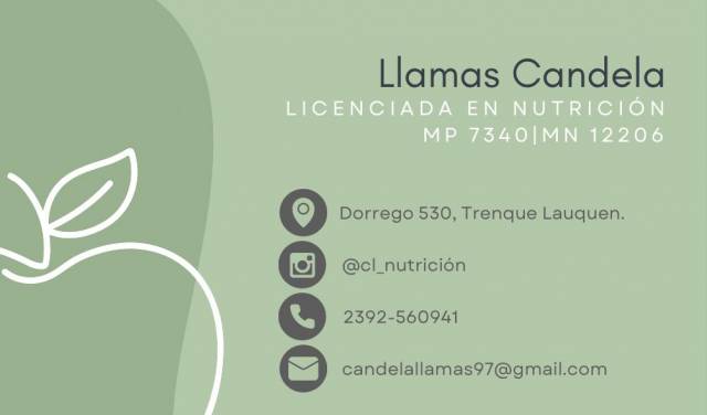 Candela Llamas Nutricionista