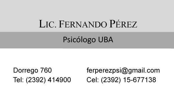 Psicólogo Fernando Pérez