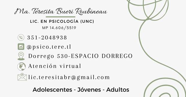Psicóloga Tere Bueri Roubineau