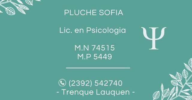 Sofía Pluche Psicóloga 